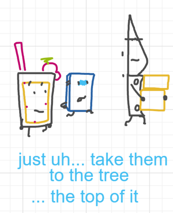 A panel from Running Duos, episode four of the Board Boards object show by Furretwalk/WalkingFurret.